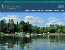 Tablet Screenshot of littleboyresort.com